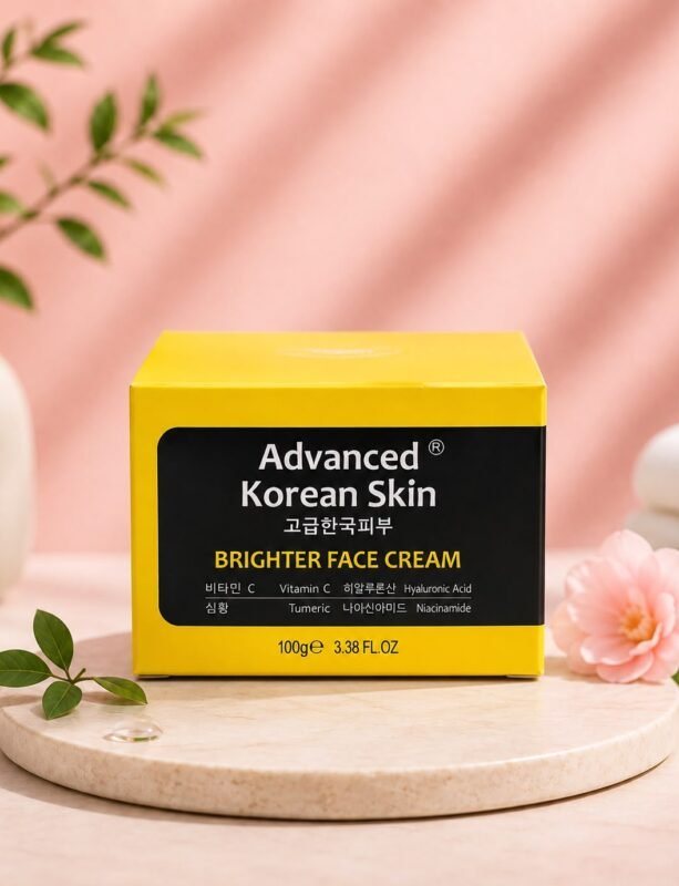 Advanced Korean Skin Brighter Face Cream with Vitamin C, Hyaluronic Acid, Turmeric & Niacinamide 100g
