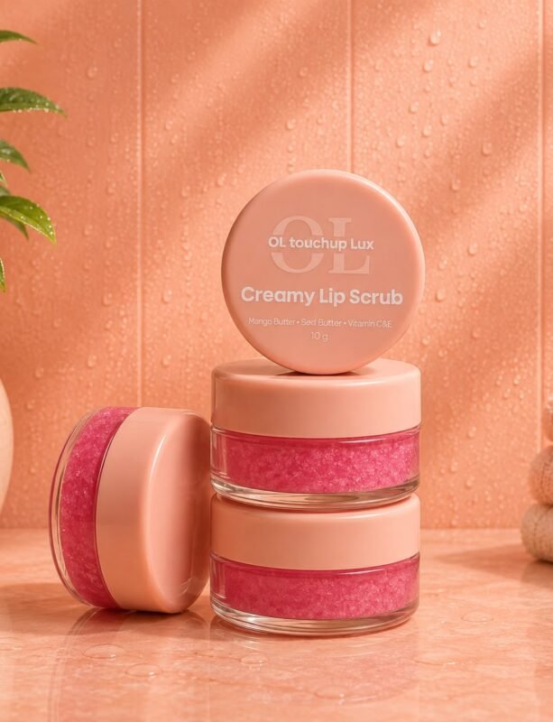 OL Touchup Lux Creamy Lip Scrub with Mango Butter, Seed Butter & Vitamins C & E, 10g