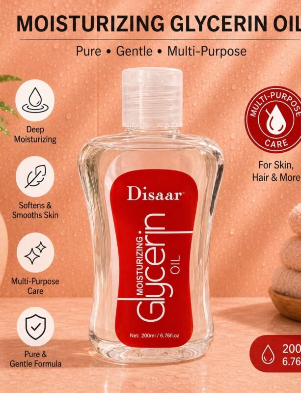 Disaar Moisturizing Glycerin Oil, Multi-Purpose Skin & Hair Moisturiser, 200ml