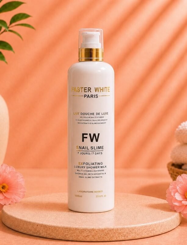 Faster White Paris Snail Slime Exfoliating Luxury Shower Milk 1000ml