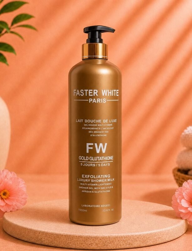Faster White Paris Gold Glutathione Exfoliating Luxury Shower Milk 1000ml