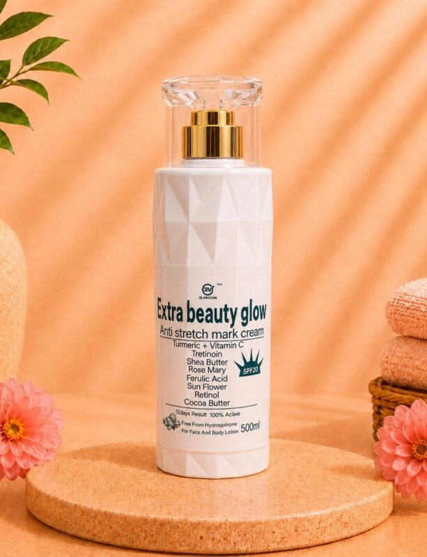 Extra Beauty Glow Anti Stretch Mark Cream with Turmeric & Vitamin C, 500ml