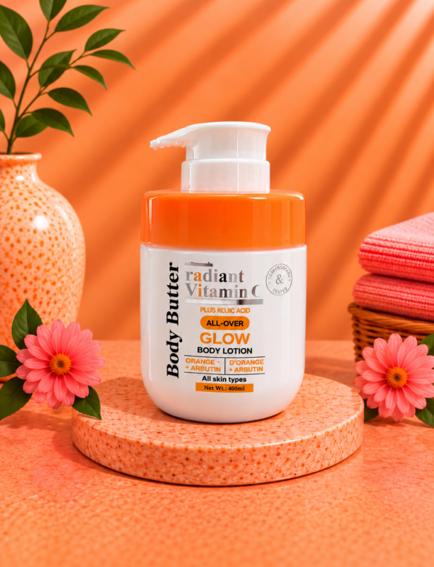 Body Butter Radiant Vitamin C + Kojic Acid All-Over Glow Body Lotion, 400ml
