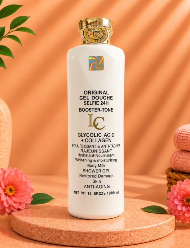 Selfie 24H Booster-Tone Glycolic Acid + Collagen Shower Gel, 1000ml