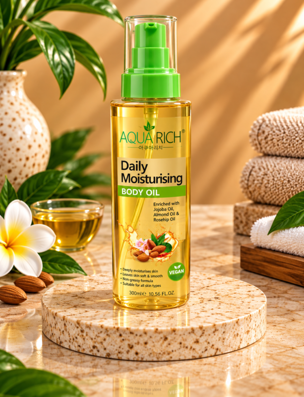 Aqua Rich Daily Moisturising Body Oil, 300ml