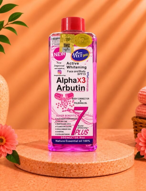 Veetgold Alpha X3 Arbutin Body Corrector & Polishing Oil, 500ml