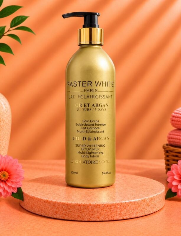 Faster White Paris Gold & Argan Body Lotion, 500ml